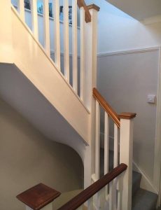Stairs and banister leading to a loft conversion in Bristol