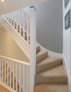 Stairs with Carpet leading up to a loft conversion